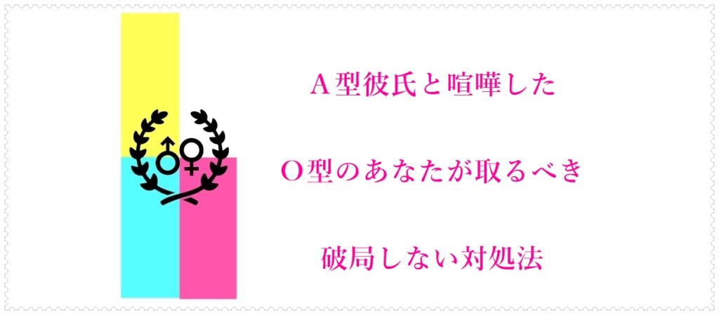 a型彼氏と喧嘩したo型のあなたが取るべき破局しない対処法